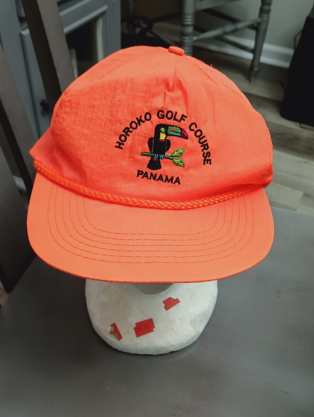 Rare Vintage Horoko Golf Course Panama Orange Cap Men's Size OS